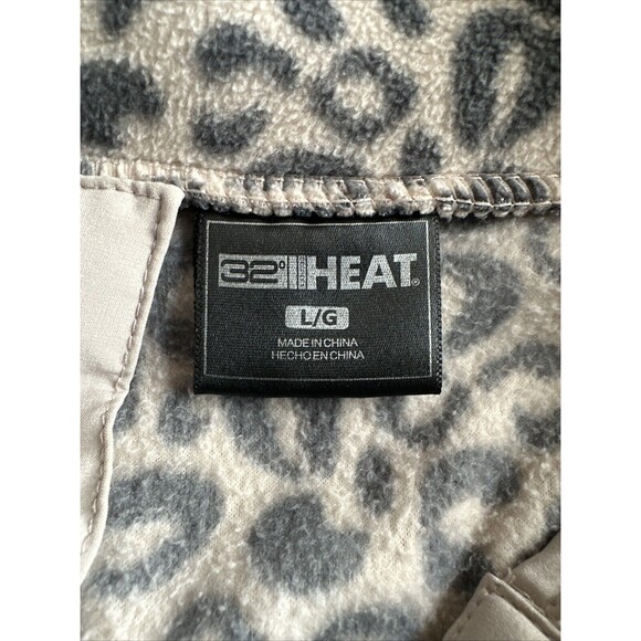 32 Degree Heat Half Button Down Animal Print Fleece Pullovers - Picture 3 of 3